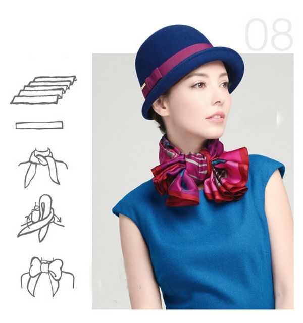 Hướng dẫn 10 kiểu thắt khăn đẹp sang chảnh cho nữ công sở