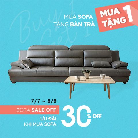 Dongsuh Furniture - Mua 1 tặng 1 Giảm giá 30% Sofa - KM Tháng 7