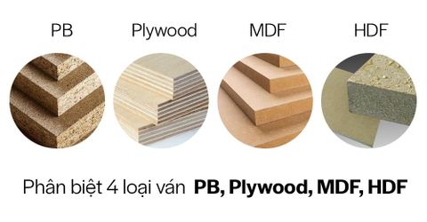 Sự khác nhau giữa các loại ván gỗ PB, Plywood, MDF, HDF
