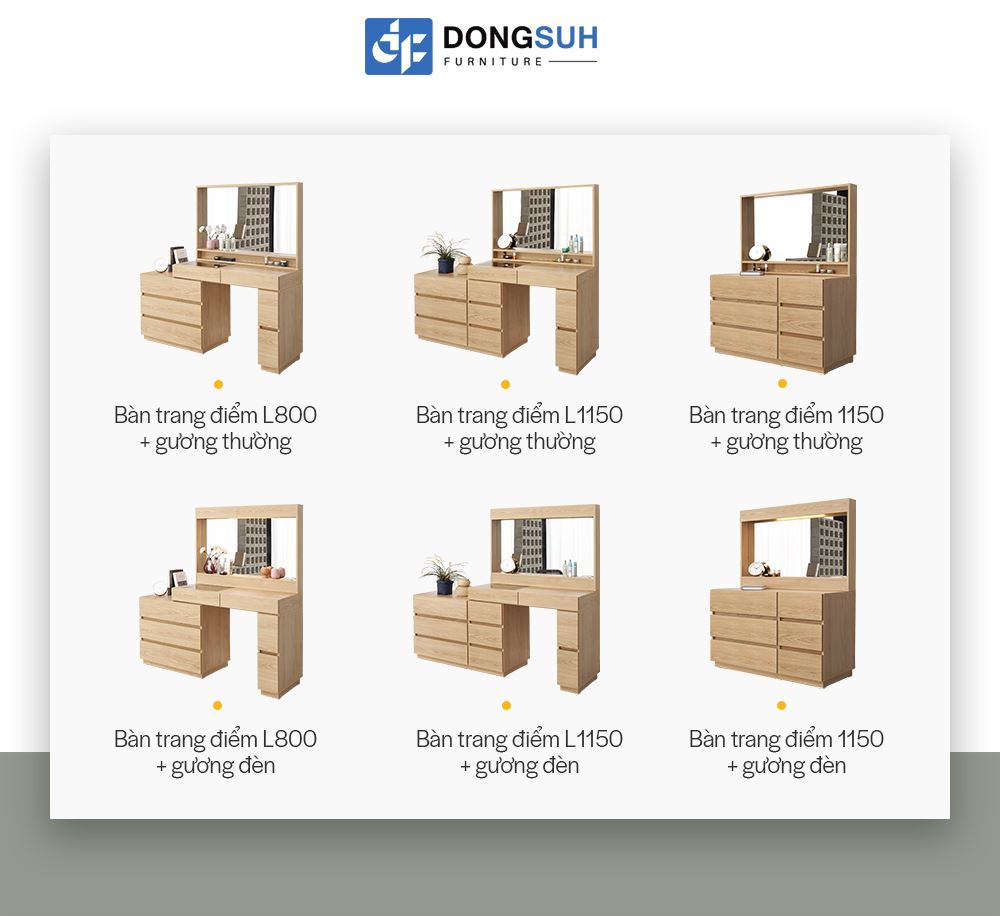 DT014 - BÀN TRANG ĐIỂM SCANDINAVIAN  KÈM GƯƠNG L1150 - CHI TIẾT 09