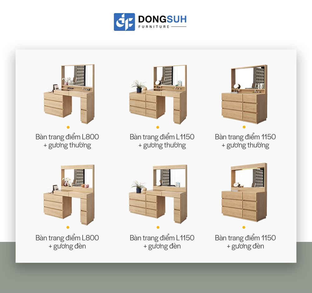 DT010 - BÀN TRANG ĐIỂM SCANDINAVIAN KÈM GƯƠNG 1150 - CHI TIẾT 06