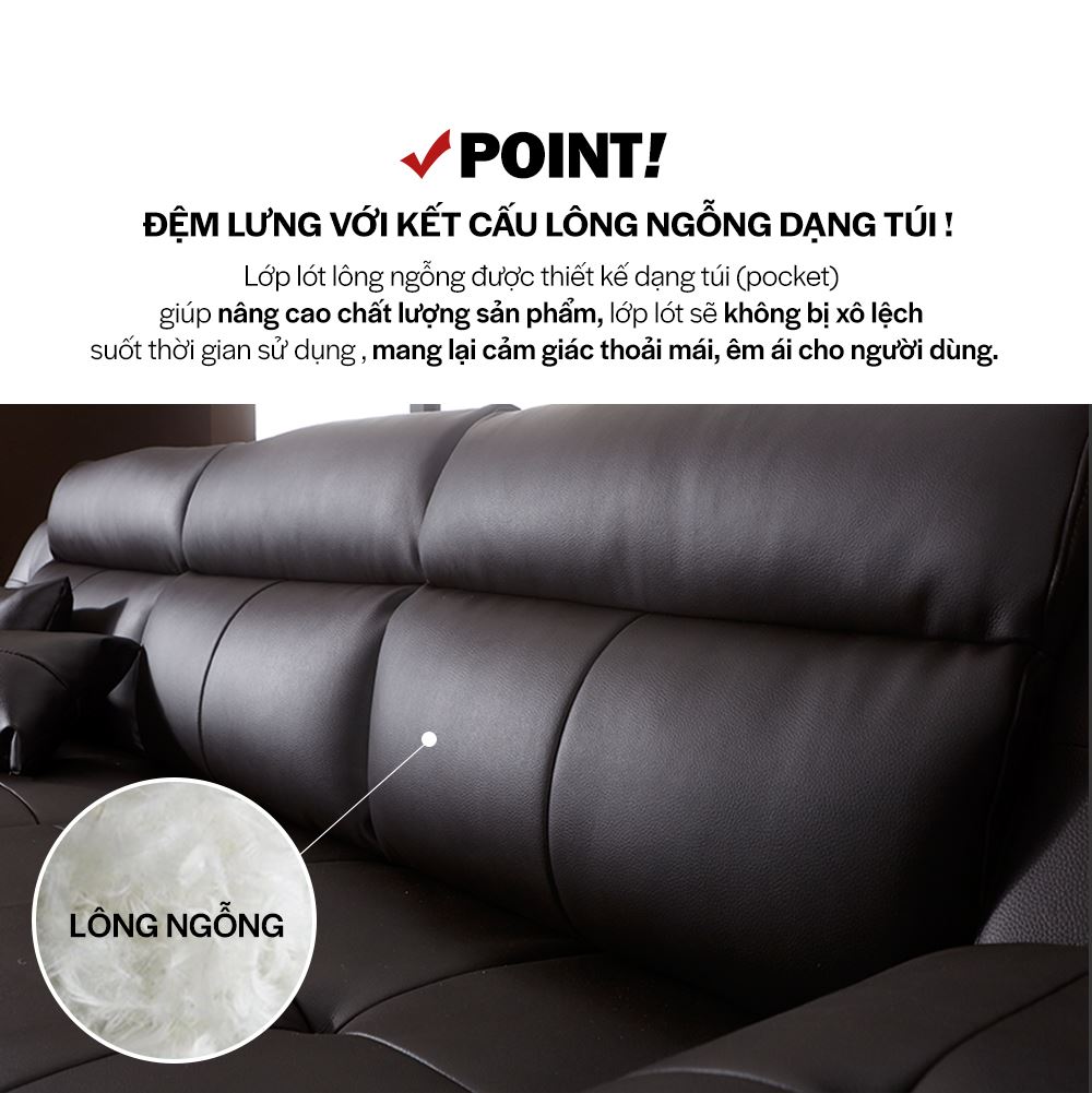 SF311 - GHẾ SOFA DA THẬT 4 CHỖ KÈM ĐÔN - GIỚI THIỆU