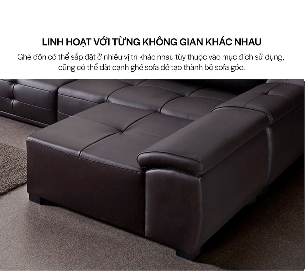 SF311 - GHẾ SOFA DA THẬT 4 CHỖ KÈM ĐÔN - CHI TIẾT 10