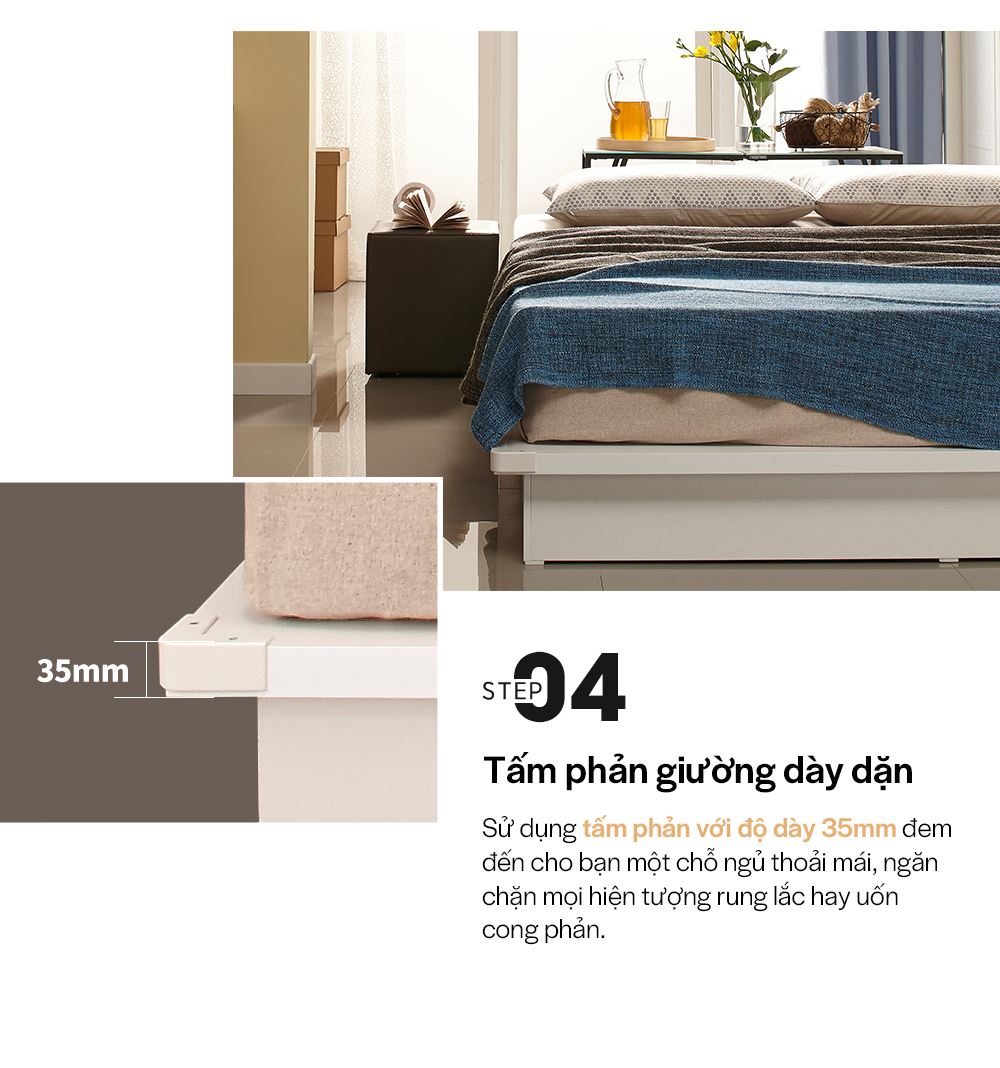 DB008 - GIƯỜNG GỖ HIỆN ĐẠI SIZE QUEEN - CHI TIẾT 05