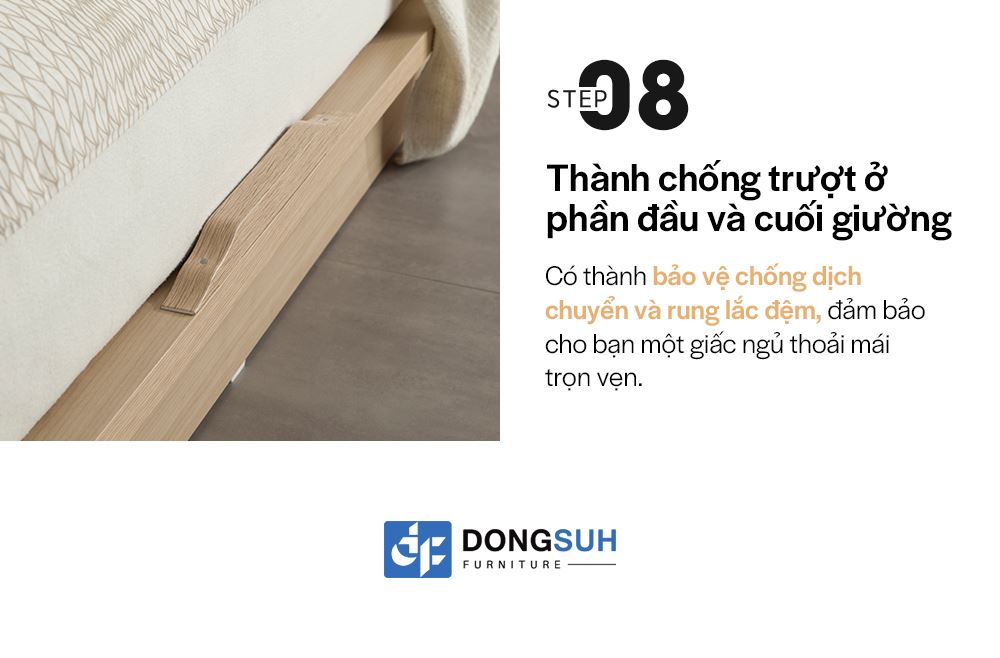 DB008A - GIƯỜNG GỖ HIỆN ĐẠI CÓ NGĂN KÉO SIZE QUEEN - CHI TIẾT 08