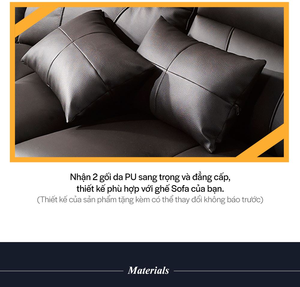 SF312 - GHẾ SOFA DA THẬT 3 CHỖ NGỒI KÈM ĐÔN - CHI TIẾT 09