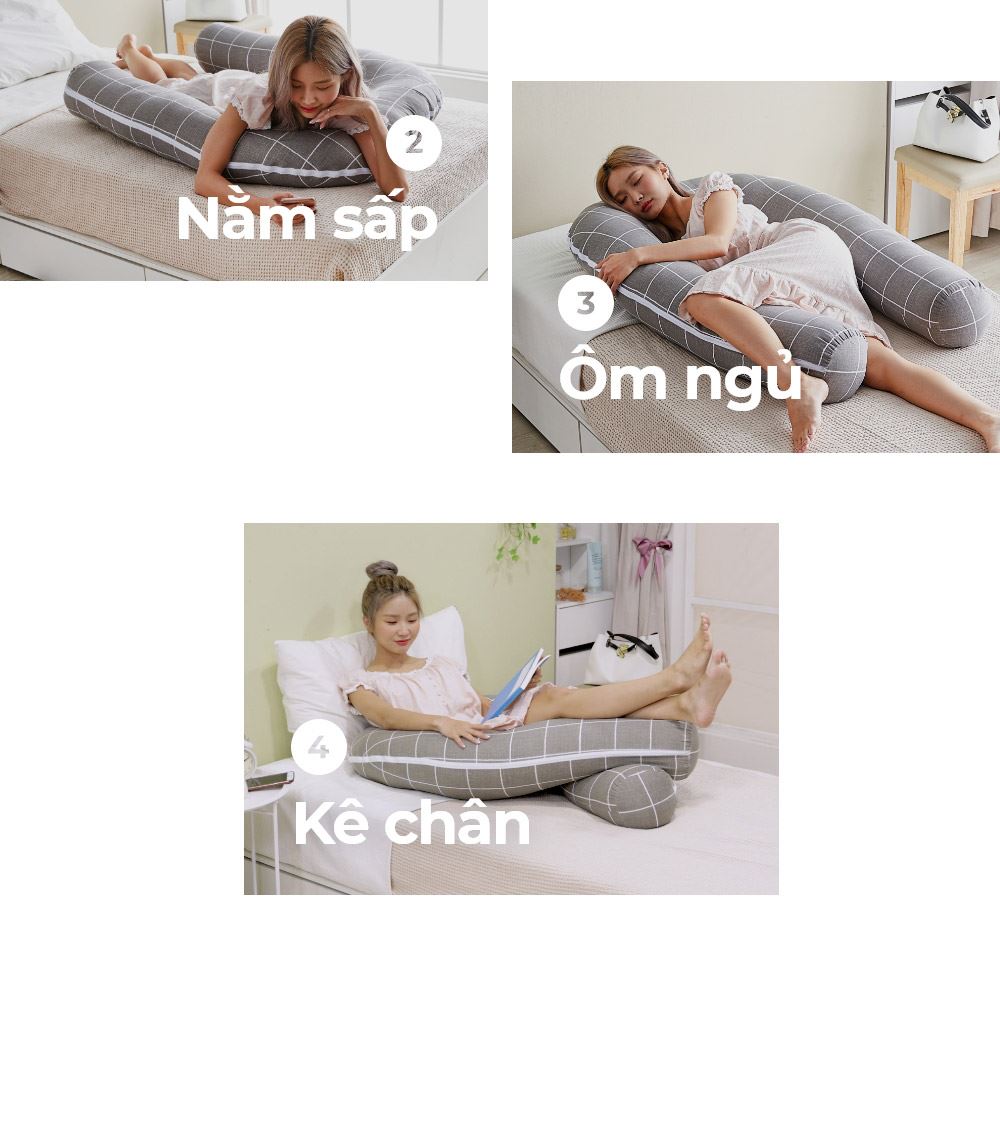 DP001 - GỐI ÔM CHỮ U BODY PILLOW