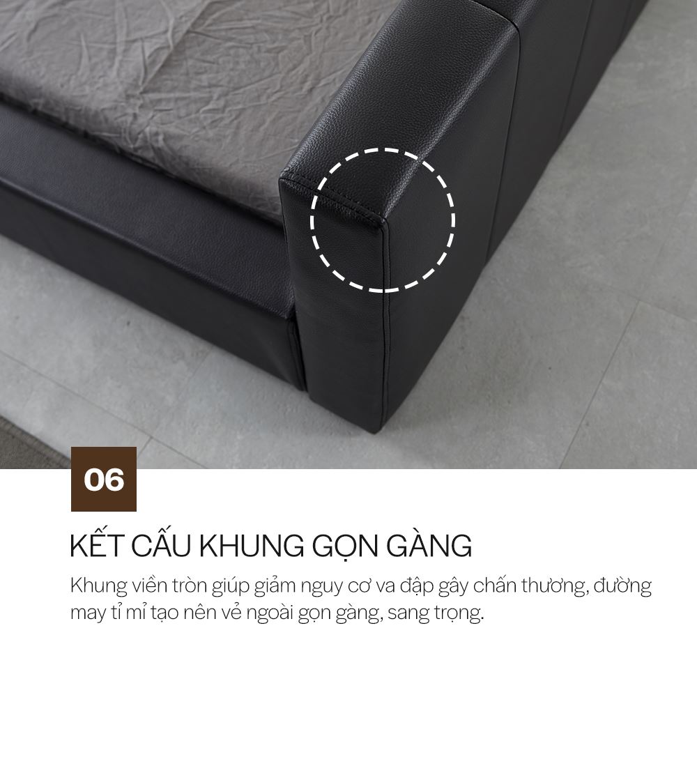 DS101 - GIƯỜNG PHẢN DA PU SIZE QUEEN_CHI TIẾT
