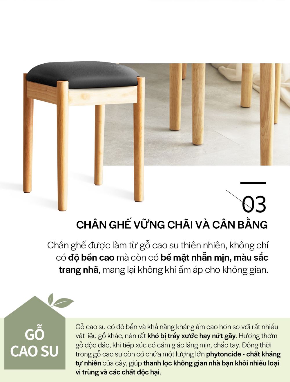 DC001 - GHẾ TRANG ĐIỂM DA PU - CHI TIẾT 05