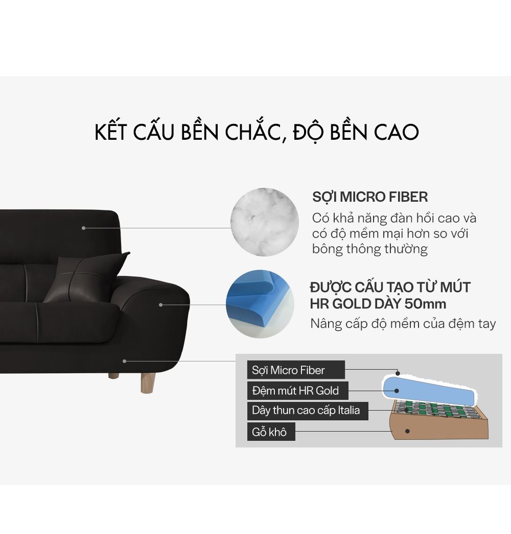 SF304 - GHẾ SOFA DA THẬT 4 CHỖ NGỒI KÈM ĐÔN