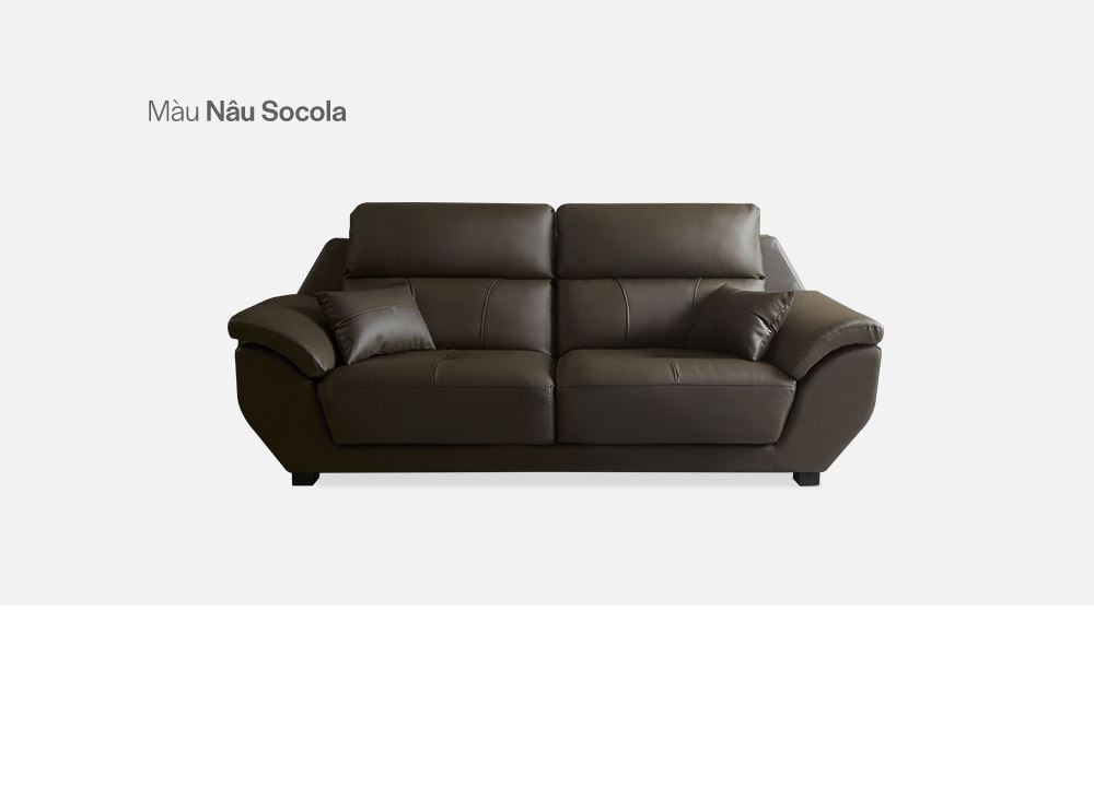 SF302A - GHẾ SOFA DA THẬT 3 CHỖ NGỒI KÈM ĐÔN 