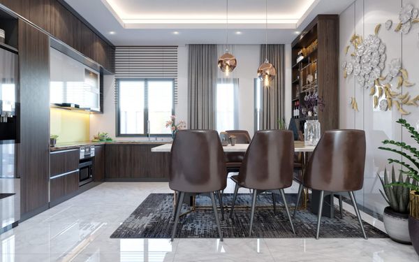 Cùng ngắm nhìn thiết kế nội thất phòng ăn đẹp tuyệt vời cho căn hộ chung cư! Với bản vẽ tỉ mỉ và sự sáng tạo của nhà thiết kế, không gian ẩm thực sẽ trở nên sang trọng hơn bao giờ hết.
