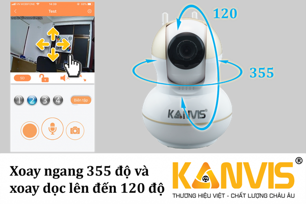 Camera wifi xoay 360 độ