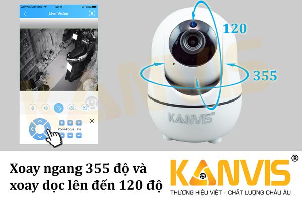 Camera WiFi xoay 360 độ