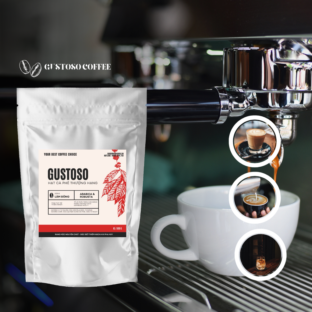 Cà phê hạt pha Espresso Gustoso