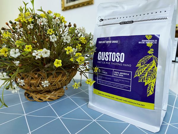 Cà phê hạt nguyên chất Gustoso Typica chuyên dùng cho máy pha cà phê tự động Delonghi