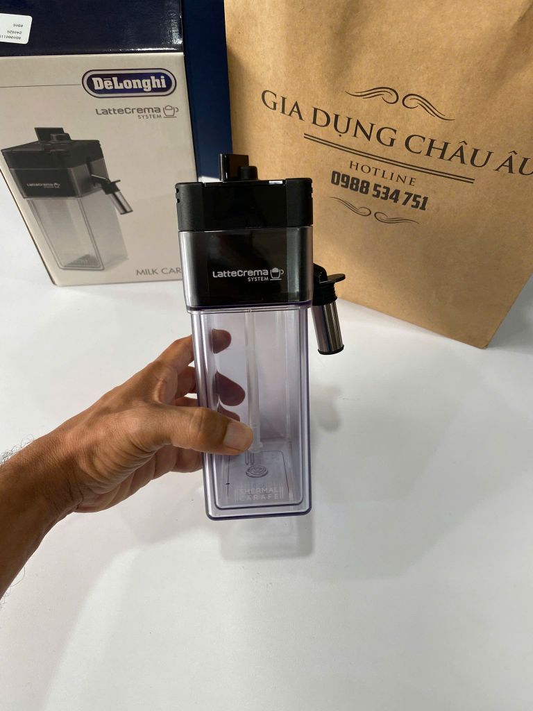 Bình tạo bọt sữa máy pha cà phê espresso Delonghi 610.75 tại Gia Dụng Châu Âu
