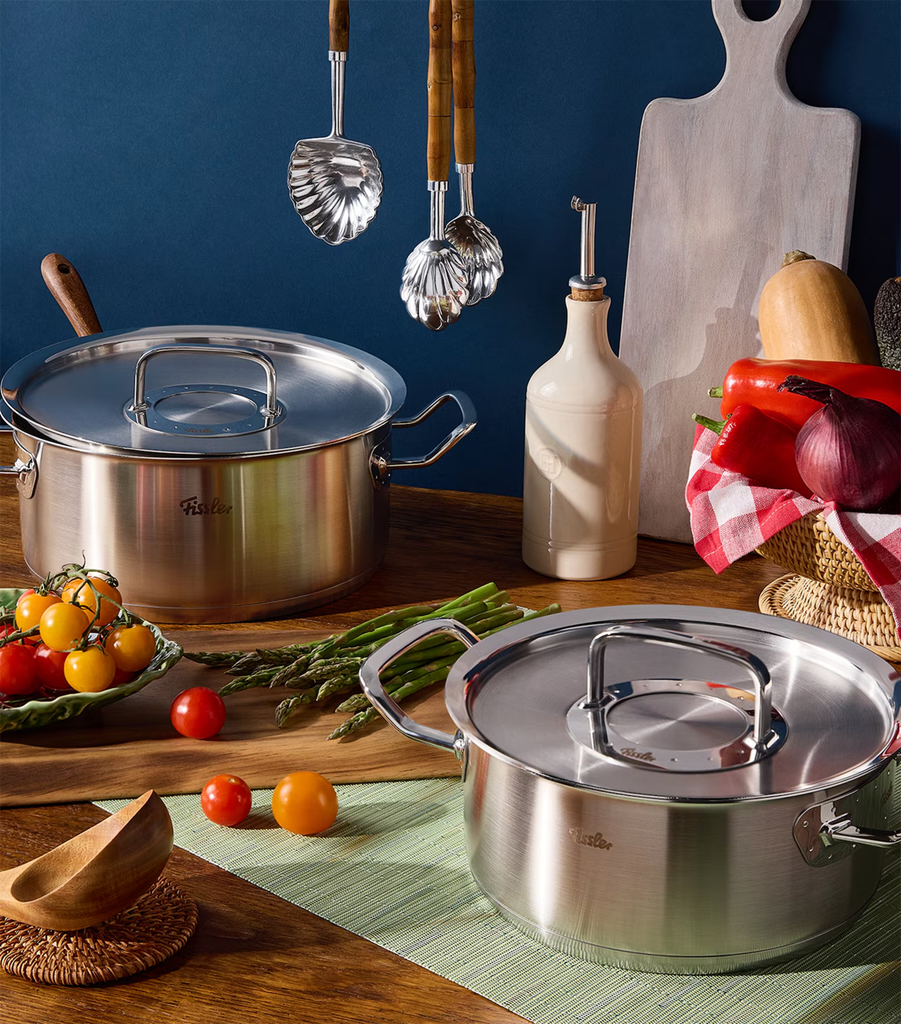 bộ nồi 5 món fissler original pro - Fissler opc2 nắp inox