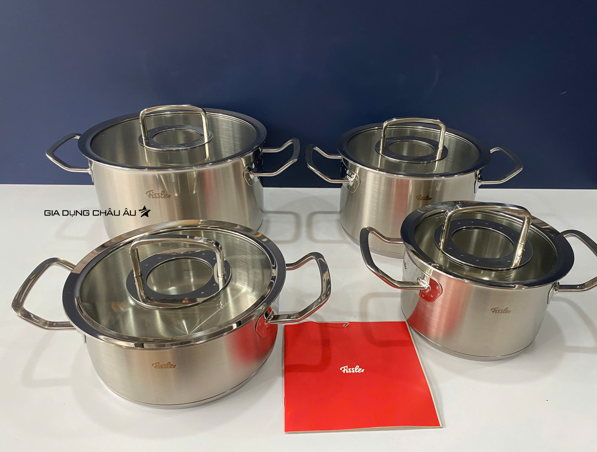 bộ nồi fissler original profi 4 nồi nắp kính