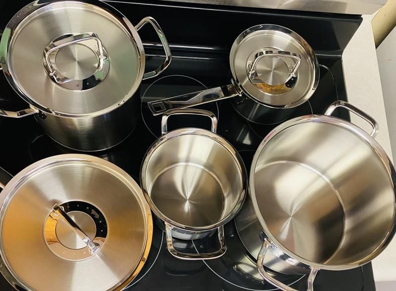 bộ nồi fissler original pro dùng được bếp từ  - fissler opc2 nắp inox