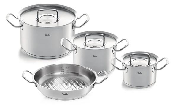 Bộ nồi Fissler Original Profi nắp inox 4 món 3 nồi 1 chảo