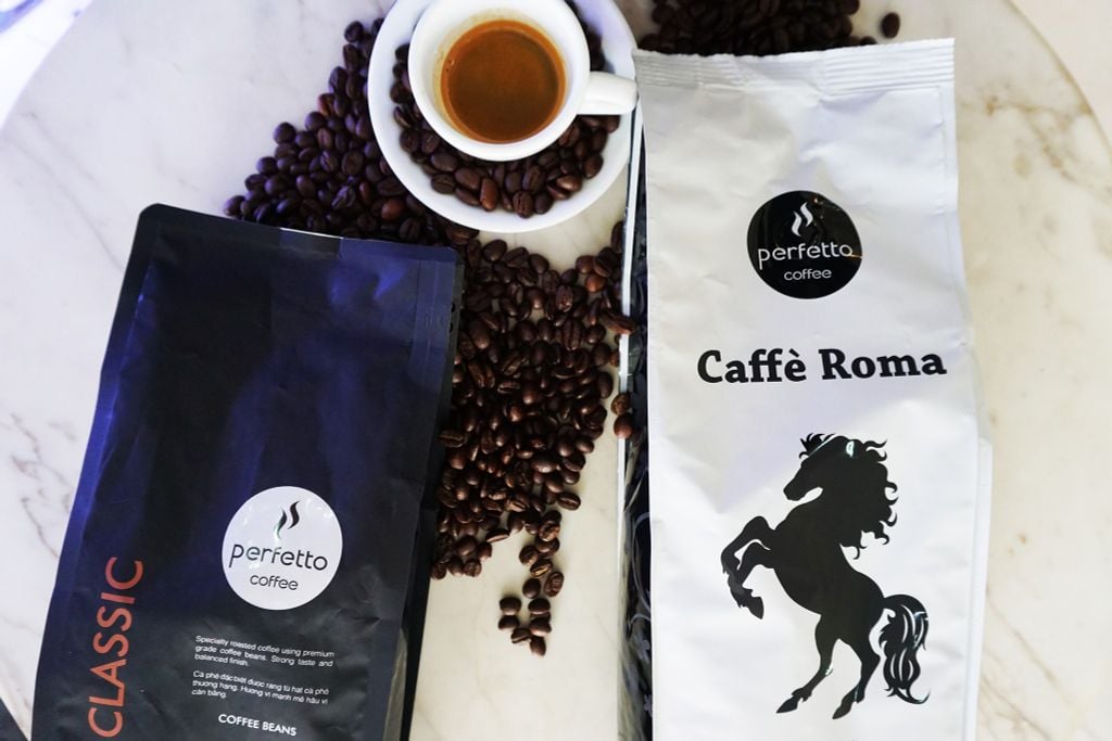 Cà phê hạt cao cấp Perfetto Caffè Roma 1000 g