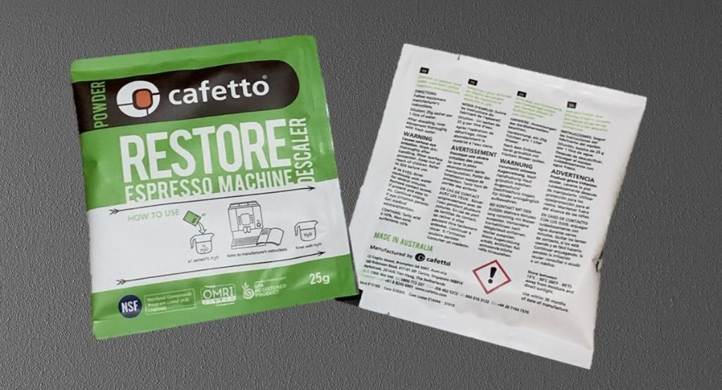 Chất tẩy rửa cặn canxi máy pha cà phê Cafetto Restore Descaler 25 g