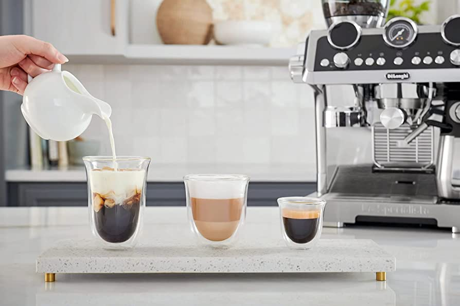 Cốc thủy tinh uống cafe Delonghi 2 lớp cách nhiệt