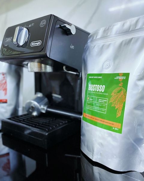 Cà phê hạt nguyên chất Gustoso Honey dùng cho máy pha cà phê gia đình Delonghi