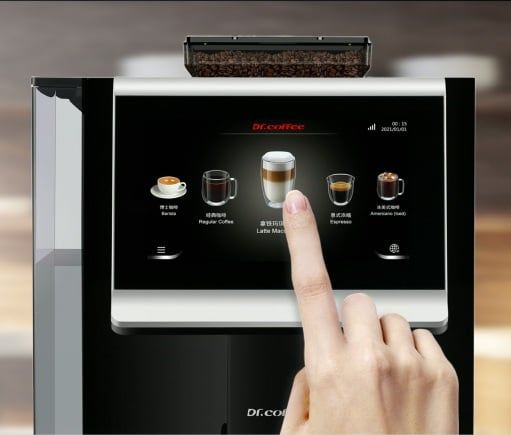 Màn hình cảm ứng của máy pha cà phê đôi dr coffee coffee machine