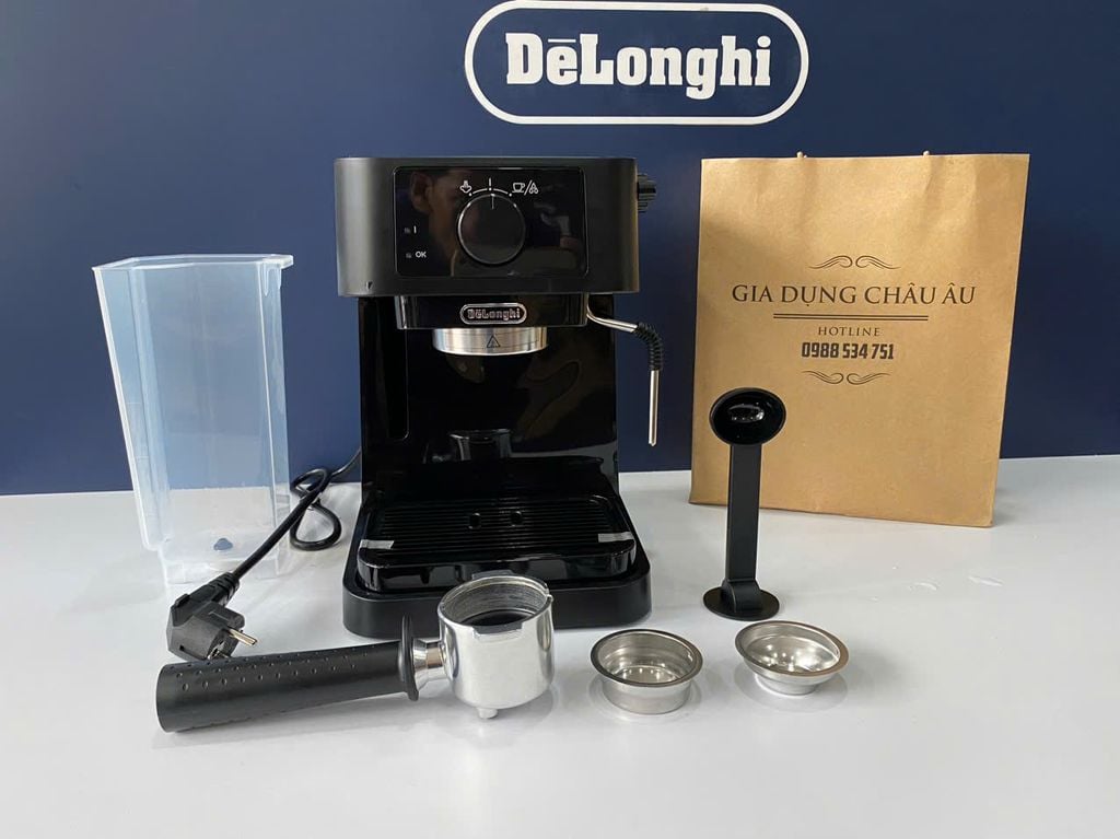 Máy pha cà phê bằng tay delonghi ec230 bk tại gia dụng châu âu
