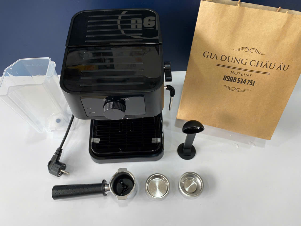 Máy pha cafe cho quán nhỏ delonghi ec230 và các phụ kiện đi kèm