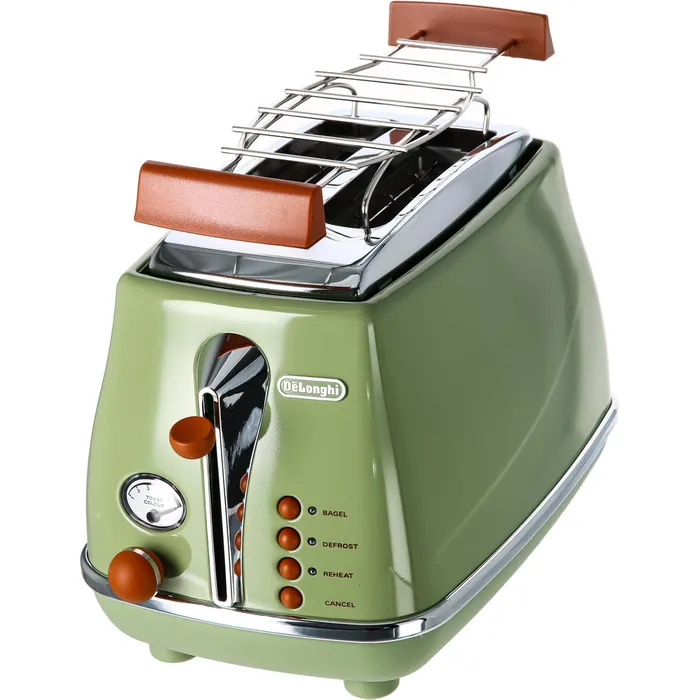 Máy nướng bánh mì tự động delonghi icona vintage ctov 2103 gr màu xanh lá cây