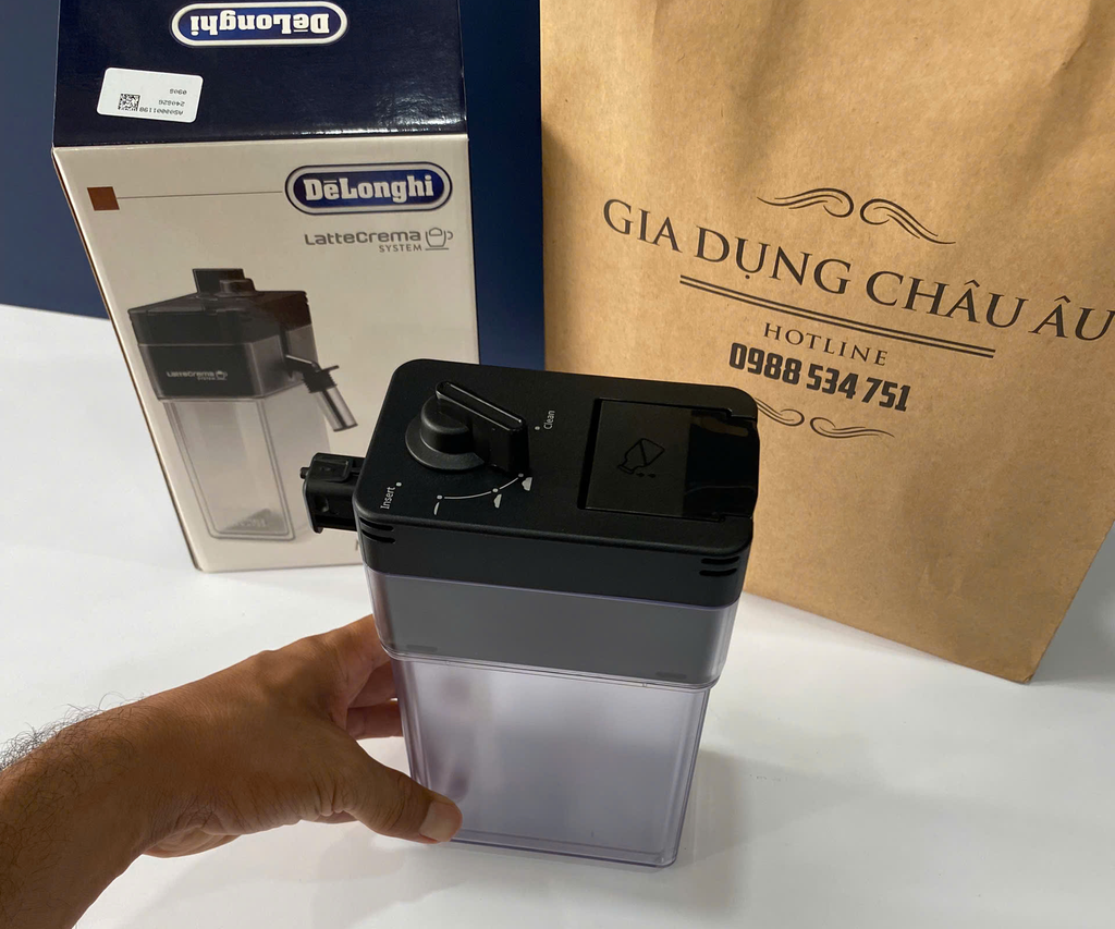 Phụ kiện Bình tạo bọt sữa máy pha cafe cho quán de'longhi ecam 610.75