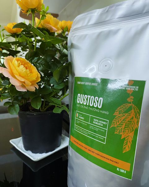 Cà phê hạt Espresso Gustoso Honey chuyên dùng cho máy pha cà phê cho quán Delonghi