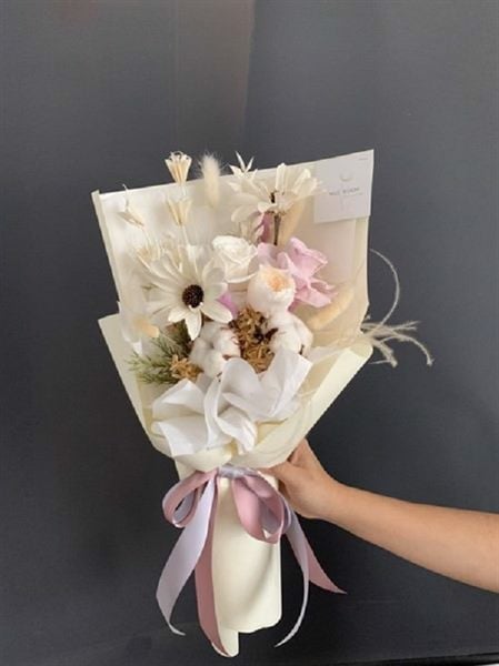 Lẵng hoa tặng sinh nhật màu tím  Hoa Sáp Hải Phòng