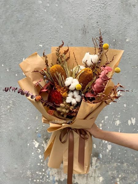 Bó hoa baby khô màu kem phong cách Hàn Quốc làm quà tặng bạn gái tặng mẹ  đồng nghiệp dịp sinh nhật 83 2010 tặng túi BHK04  Anzzar Home Decor