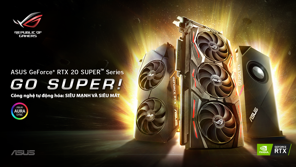 ASUS công bố ba dòng sản phẩm card đồ họa ROG Strix, ASUS Dual EVO, và ASUS Turbo EVO GeForce RTX 20 SUPER Series