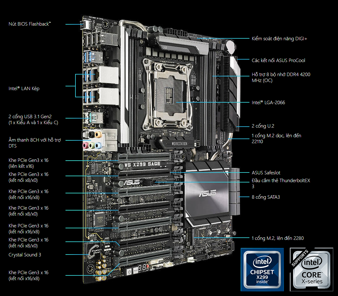 Bắt tay xây dựng hệ thống Workstation cùng Asus WS X299 SAGE