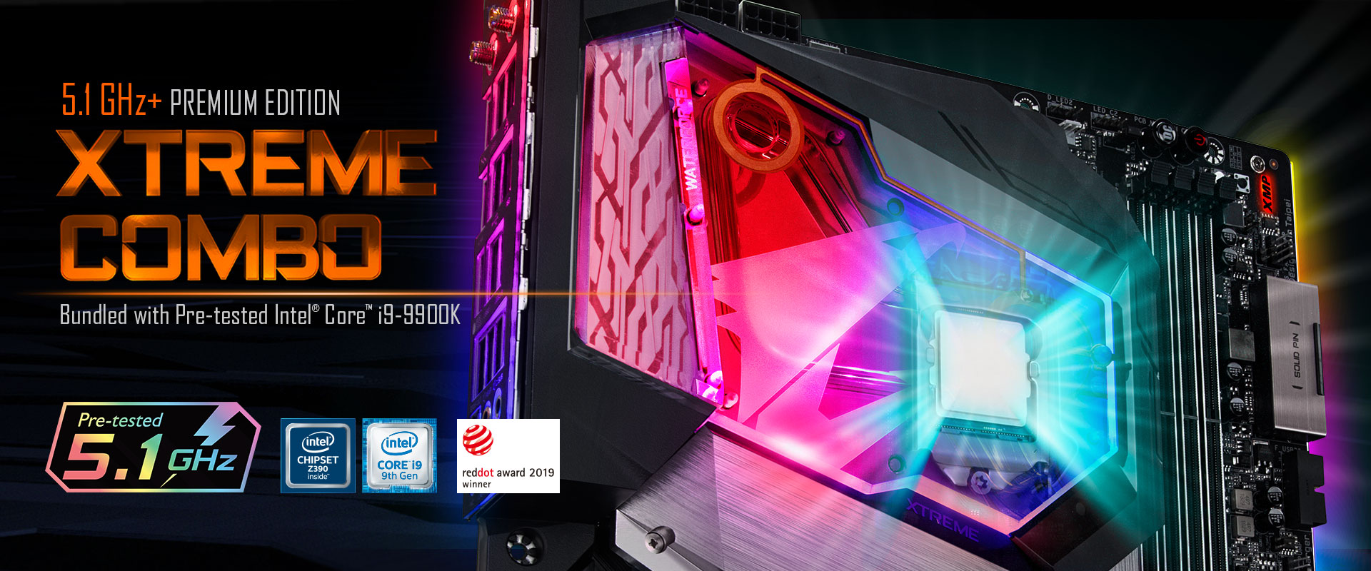 GIGABYTE trình làng phiên bản combo cao cấp Z390 AORUS XTREME WATERFORCE 5G và Intel Core i9-9900K