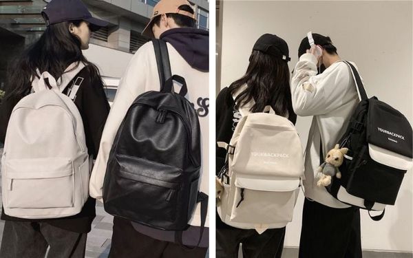 Outfit streetwear Hàn Quốc với balo đa năng