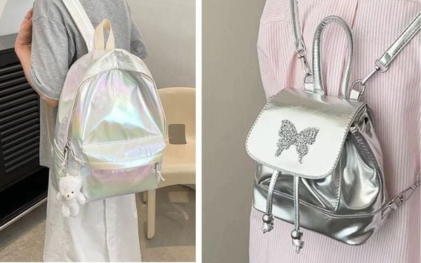 Balo Y2K Holographic Metallic Cực Chất