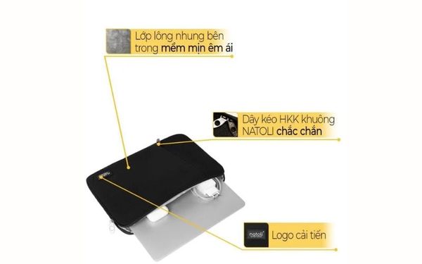 Túi chống sốc Laptop kháng nước Natoli - Eager laptop bag T7