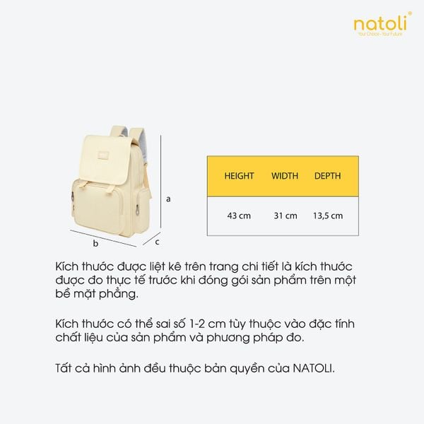 Balo thời trang nam nữ NATOLI - BST Everyday Utility Backpack B19