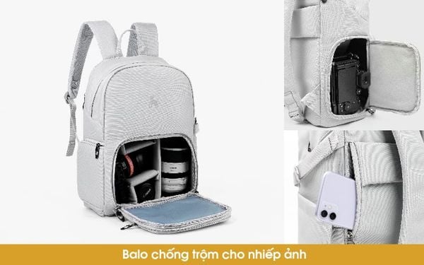 balo chống trộm cho nhiếp ảnh