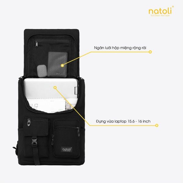 Balo laptop 15 6 inch chống sốc NATOLI - Global Backpack B8