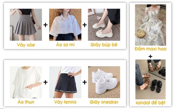 balo mini Hàn quốc với váy, đầm nữ tính
