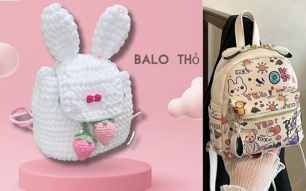 Trang trí balo mini với hoạ tiết dễ thương (cute)