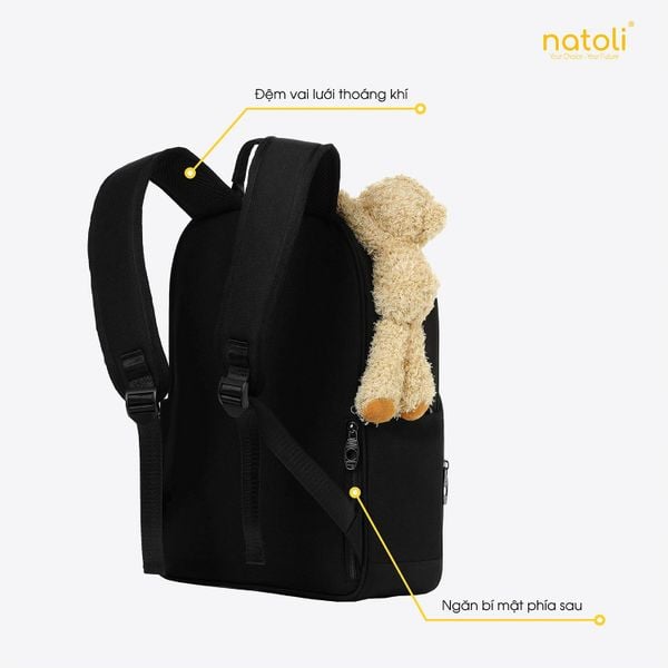 Balo nữ gấu bông NATOLI - Dreamy Teddy Bear School Backpack B16