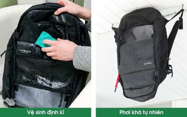 bảo quản vệ sinh balo laptop